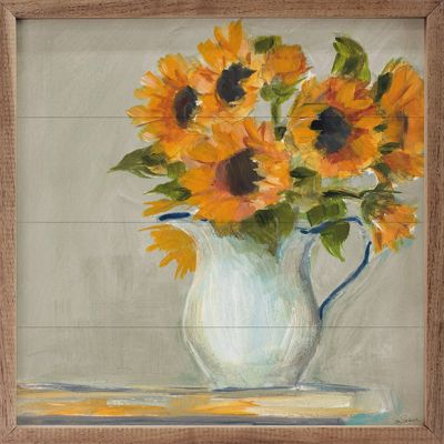 Lotties Sunflowers By Sue Schlabach Framed Wall Art