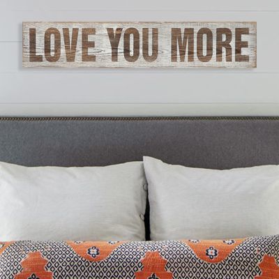 Large Love You More Wood Sign