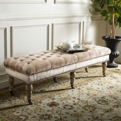 Luxurious Chic Button Tufted Bench