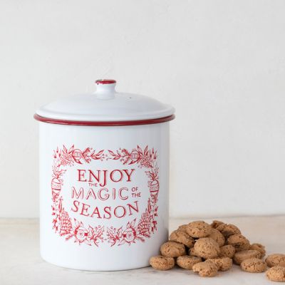 Magic Of The Season Enamelware Canister