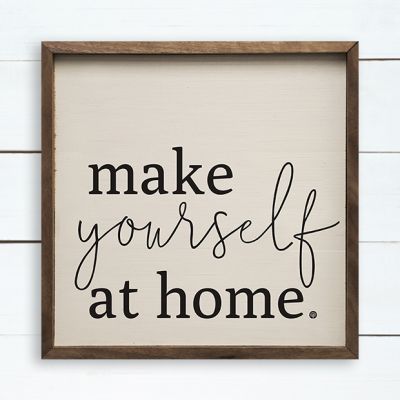 Make Yourself At Home White Wall Art