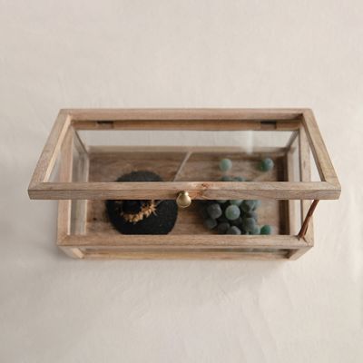 Mango Wood Glass Panel Display Box