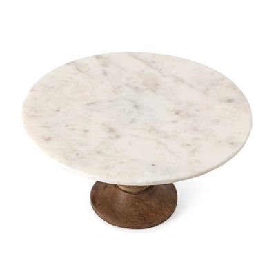 Marble Top Pedestal Cake Stand
