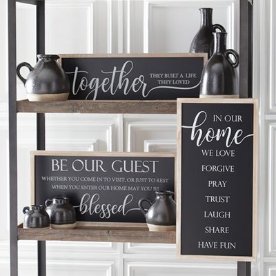 Matte Black and White Inspirational Sign
