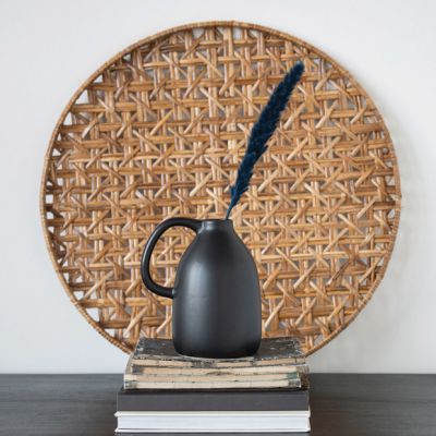 Matte Black Ceramic Pitcher Vase