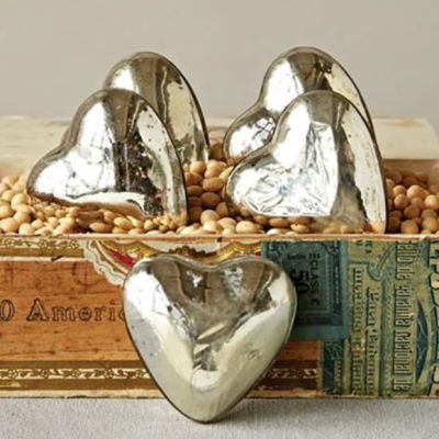 Mercury Glass Hearts