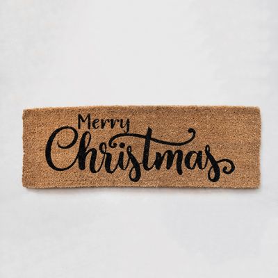 Merry Christmas Coir Double Door Mat