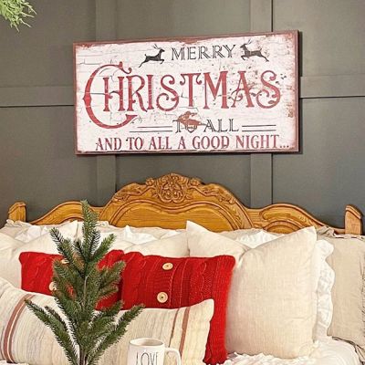 Merry Christmas To All Canvas Wall Sign