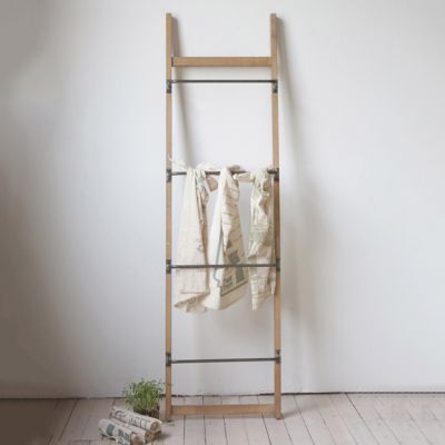 Metal And Wood Ladder Wall Rack