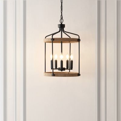 Metal Cage Lantern Pendant Light