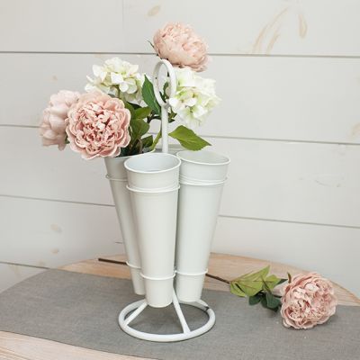 Metal Floral Stem Caddy With Handle