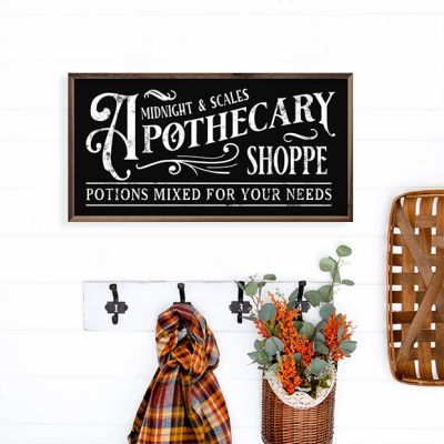 Midnight And Scales Apothecary Shoppe Black Wall Art