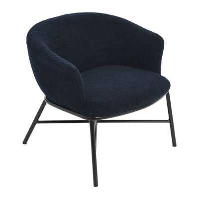 Midnight Boucle Upholstered Armchair
