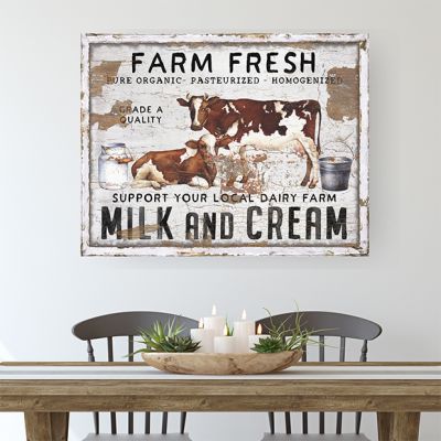 Milk And Cream Canvas Wall Art
