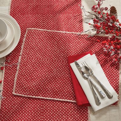 Mini Dots Placemat With Fringe