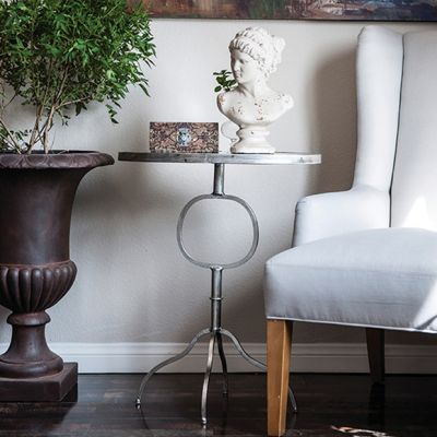 Mirrored Top Accent Table