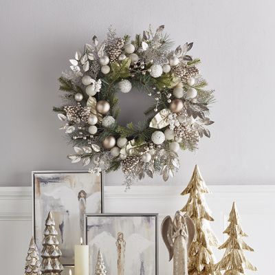 Mixed Metallics and Faux Pine Wreath