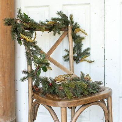 Mixed Pine and Holly Berries Garland