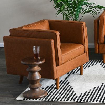 Modern Accents Leather Upholstered Armchair