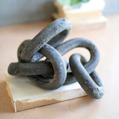Modern Clay Chain Link Sculpture
