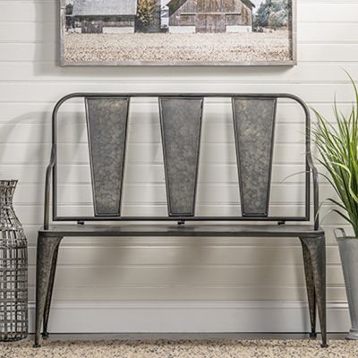 Modern Country Metal Bench