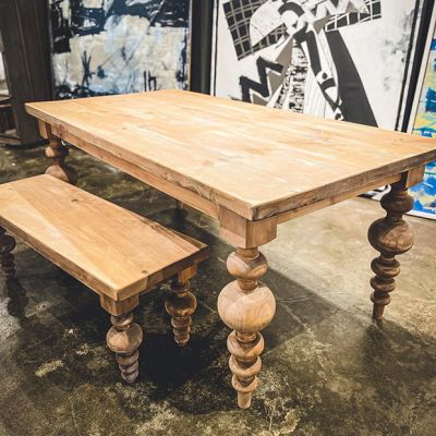 Modern Farmhouse Distressed Pine Dining Table