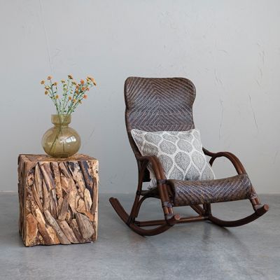 Modern Farmhouse Rattan Rocking Chair