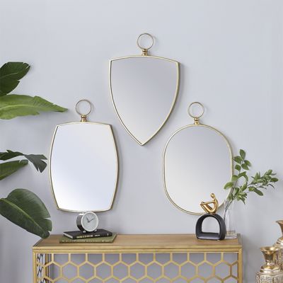 Modern Geometrical Wall Mirror Collection Set of 3