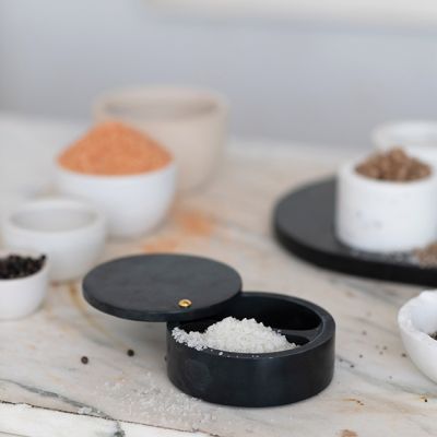 Modern Soapstone Salt Keeper