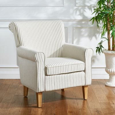 Modern Stripe Classic Club Chair