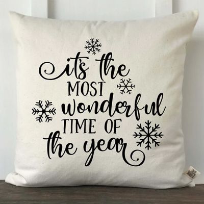 Most Wonderful Time of The Year Accent Pillow Cover