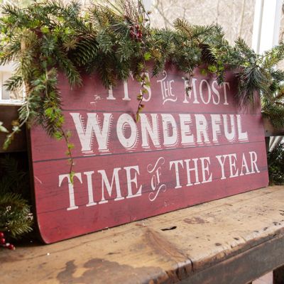 Most Wonderful Time of The Year Festive Farmhouse Sign
