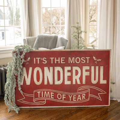 Most Wonderful Time of Year Vibrant Metal Sign