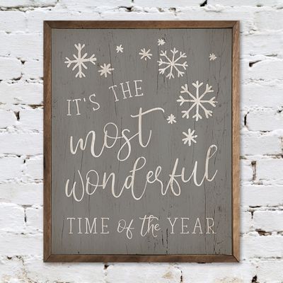 Most Wonderful Time Rustic Wall Sign