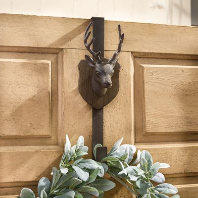 Mounted Deer Head Wreath Hanger