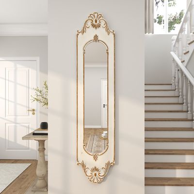 Narrow Oval Old World Wall Mirror