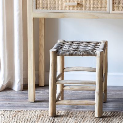 Natural Accents Woven Seat Stool