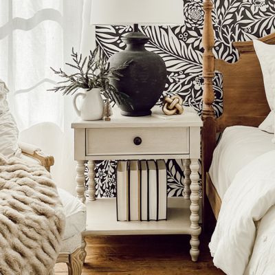 Natural Elegance Wood Nightstand
