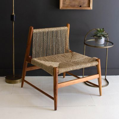Natural Farmhouse Teak Lounge Chair