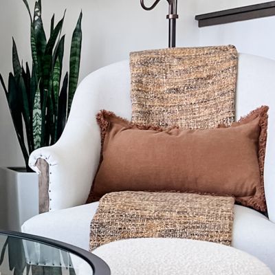 Neutral Classics Fringed Throw Blanket