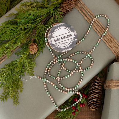 Neutral Color Bead Garland Spool Set of 2