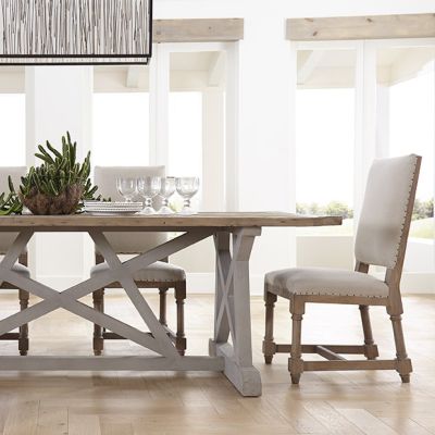 Neutral Linen Oak Dining Chair