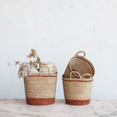 Nice and Natural Seagrass Storage Baskets Set of 3