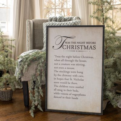 Night Before Christmas Framed Wood Sign