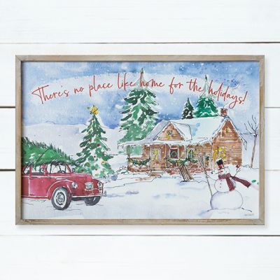 No Place Like Home Framed Holiday Sign