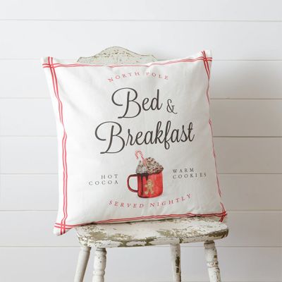 North Pole Bed and Breakfast Accent Pillow