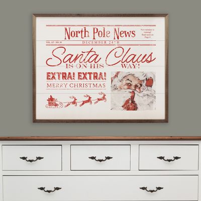 North Pole News Holiday Wall Decor