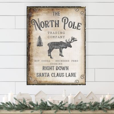North Pole Trading Company Moose Canvas Art