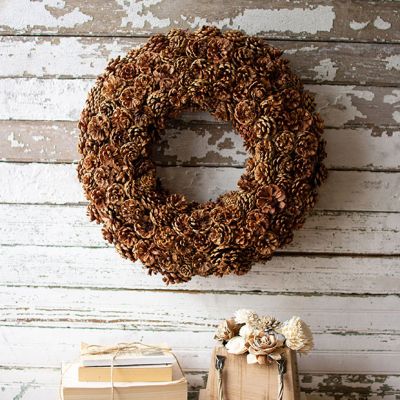 Nothing But Pinecones Faux Decorative Wreath