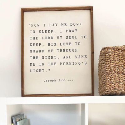 Now I Lay Me Down Wood Framed Wall Decor